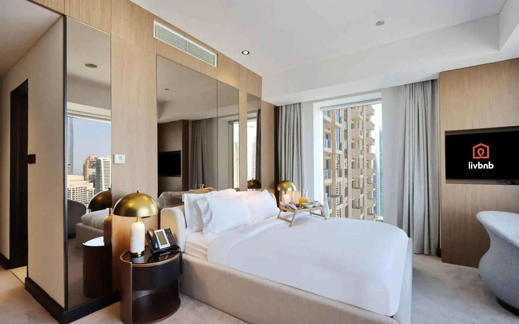 Livbnb - Luxurious 1Br In Jw Marriott Hotel City & Marina Views Dubai Forenede Arabiske Emirater